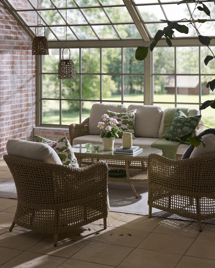 Samos - Utegrupp med soffa, 2 fåtöljer och bord - inspiration