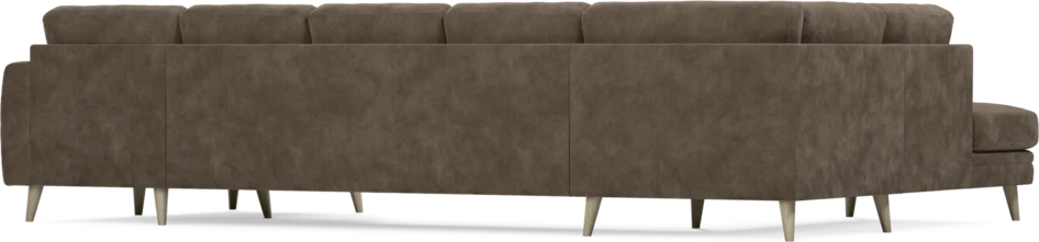 Eden - 3-sits soffa med divan vänster och schäslong höger - Brun