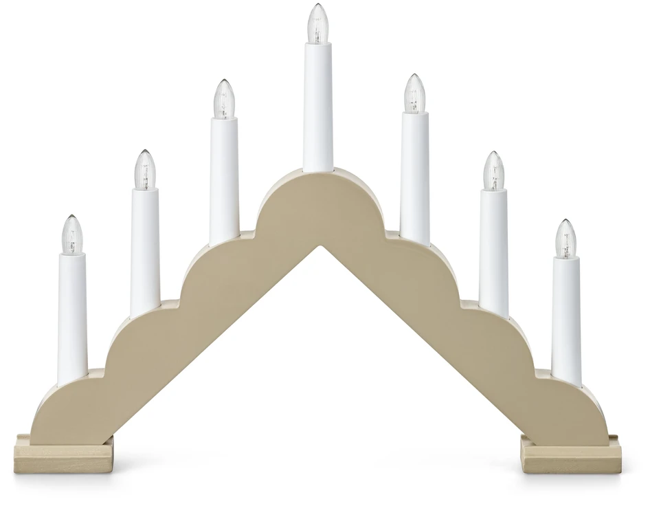 Lilian - Adventsljusstake 7-armad - Beige