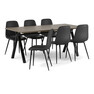 Santos - Matgrupp med 6 stolar Tracy - Svart