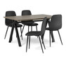 Santos - Matgrupp med 4 stolar Tracy - Svart