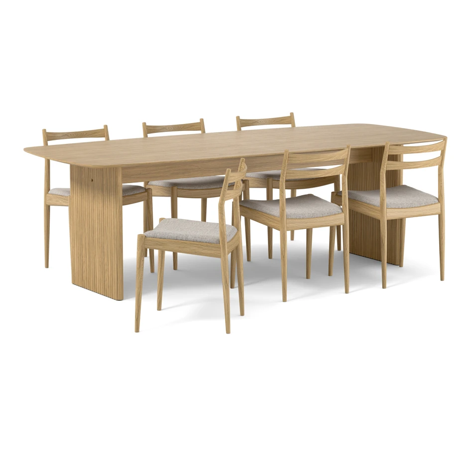 Ines - Matgrupp med 6 stolar Ines - Beige