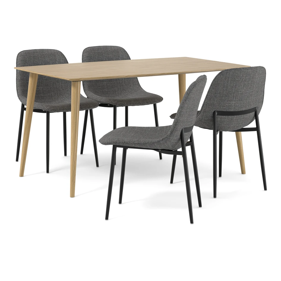 Plaine - Matgrupp med 4 stolar Melic - Beige
