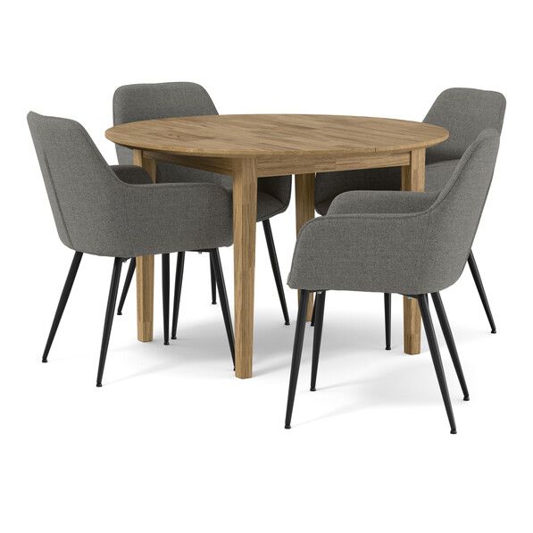 Ekerö - Matgrupp med 4 karmstolar Milla - Beige