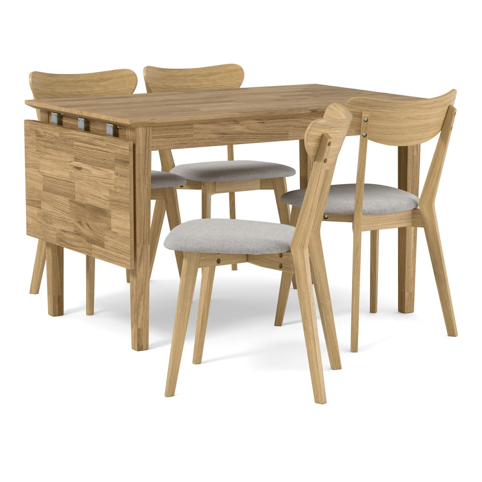 Ekerö - Matgrupp med 4 stolar Ludvig - Beige