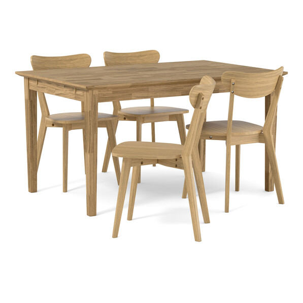 Ekerö - Matgrupp med 4 stolar Ludvig - Beige