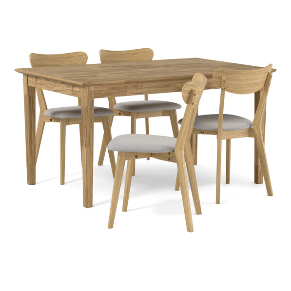 Ekerö - Matgrupp med 4 stolar Ludvig - Beige