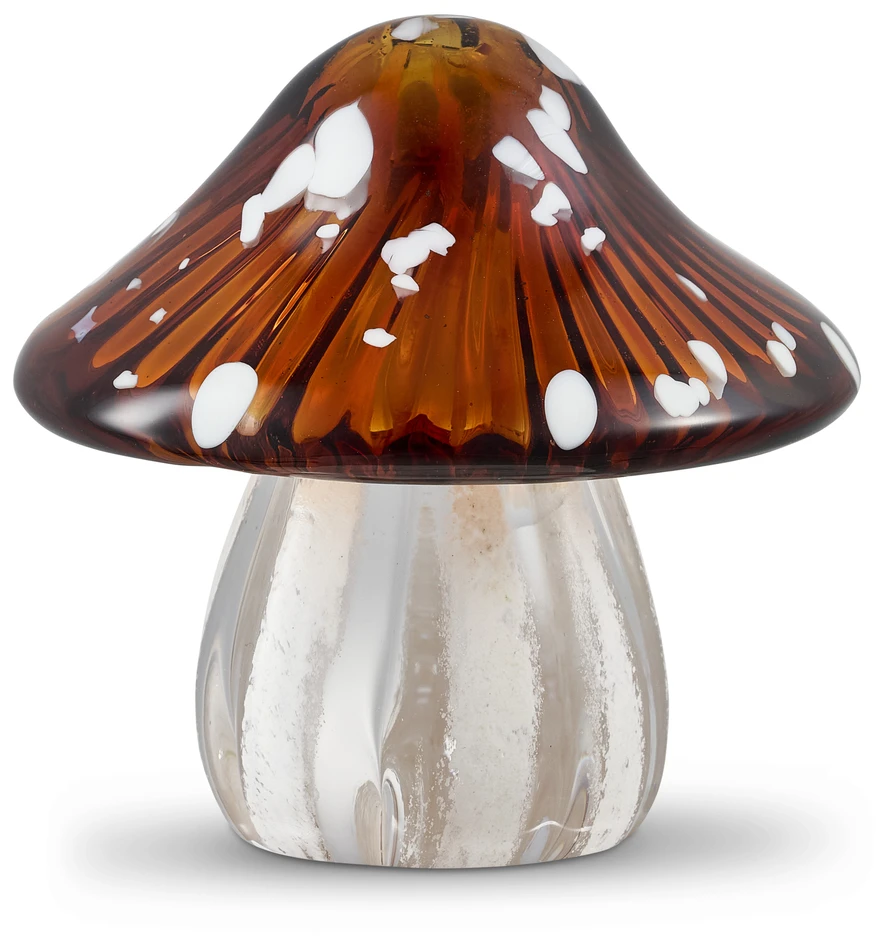 Mushroom - Prydnadsföremål, H 8,5 Ø 8 cm - Brun