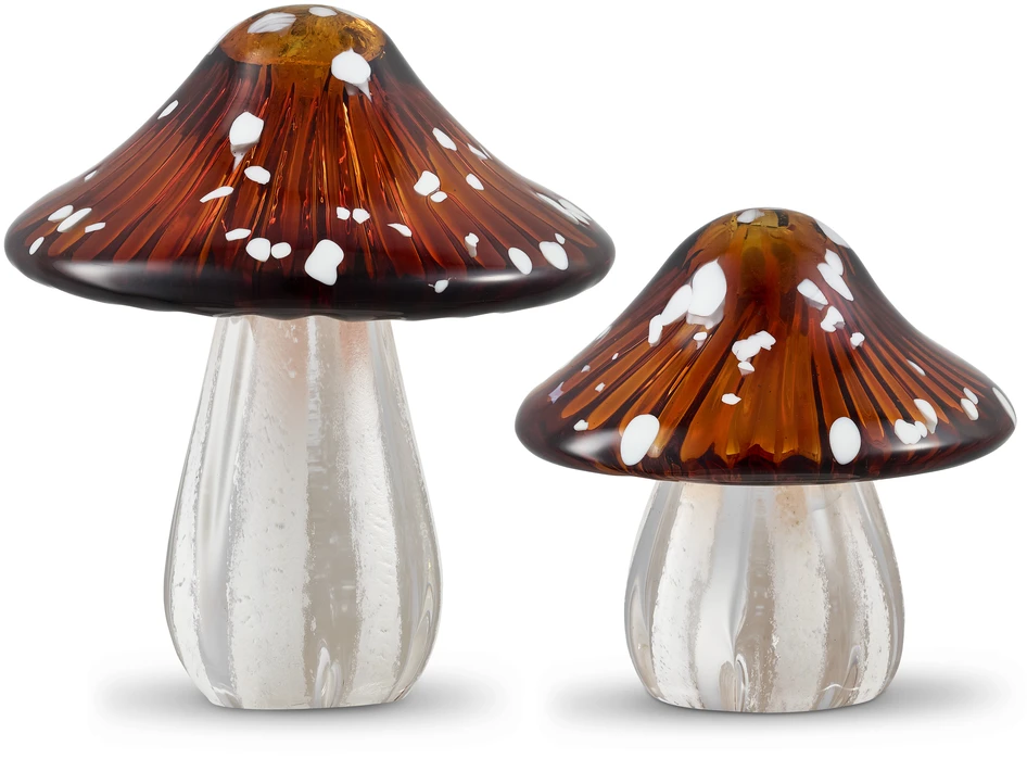 Mushroom - Prydnadsföremål, H 12 Ø 10,5 cm - Brun