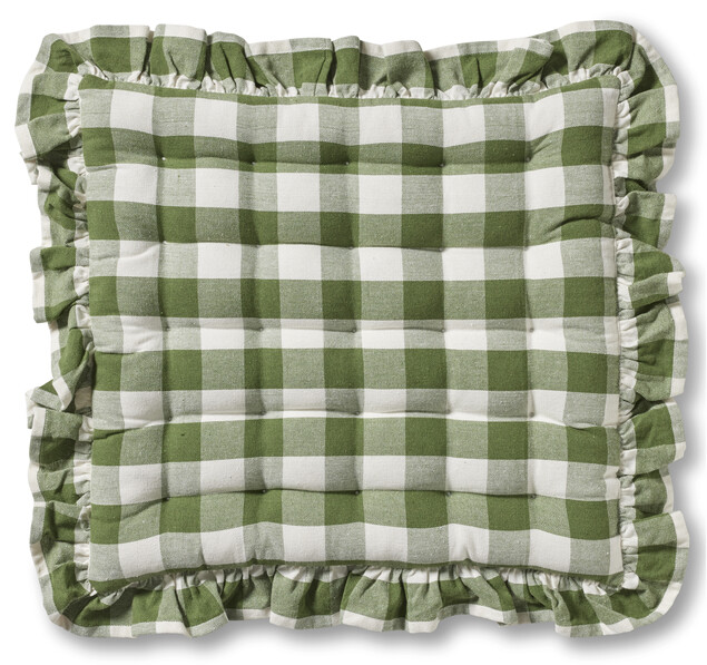 Recycle - Stolsdyna, 40x40 cm - Grön