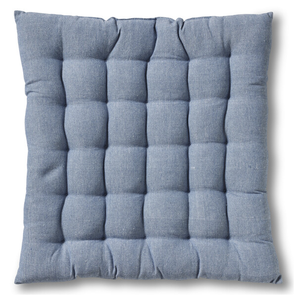 Recycle - Stolsdyna, 40x40 cm - Blå