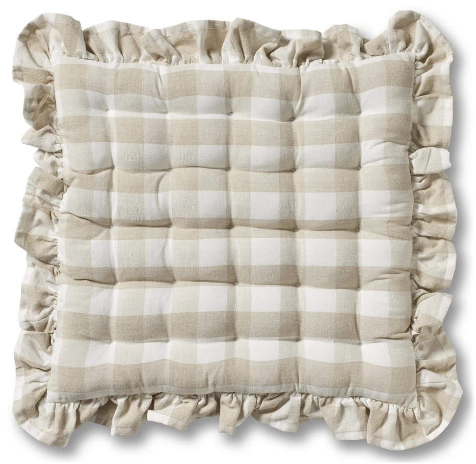 Recycle - Stolsdyna, 40x40 cm - Beige