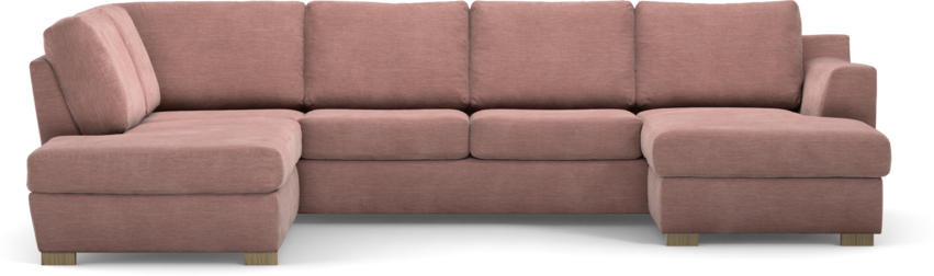Friday - 3-sits soffa med divan vänster och schäslong höger - Rosa