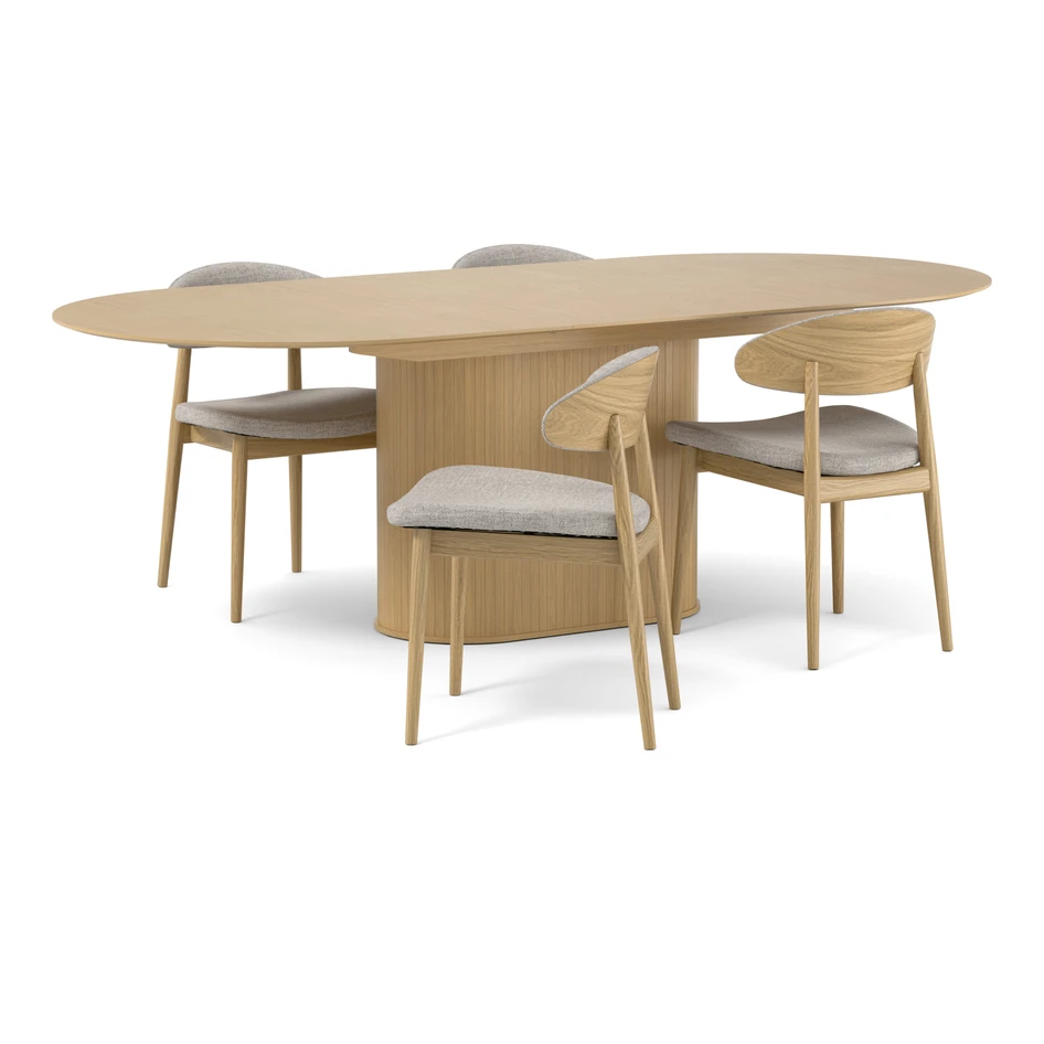 Judit - Matgrupp med 4 stolar Canape - Beige