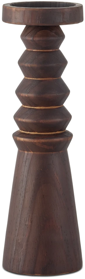 Panthera - Ljusstake, H32 Ø10 cm - Brun