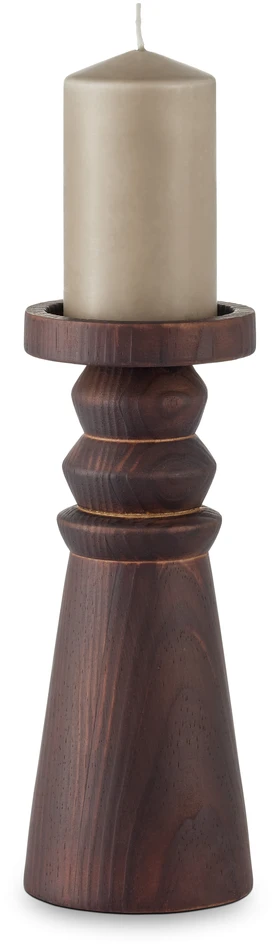 Panthera - Ljusstake, H25 Ø10 cm - Brun
