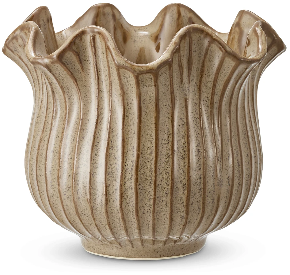 Silia - Kruka, H14 Ø16,5 cm - Brun