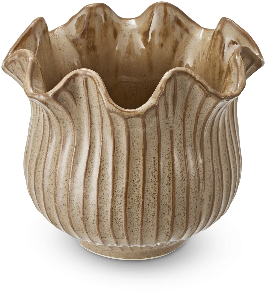 Silia - Kruka, H14 Ø16,5 cm - Brun