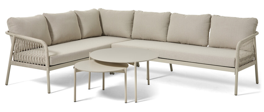 Barcelona/Domino - Utegrupp med soffa och satsbord - Beige