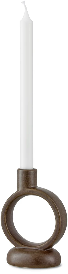 Cirque - Ljusstake, H16,2 L11 B7,2 cm - Brun