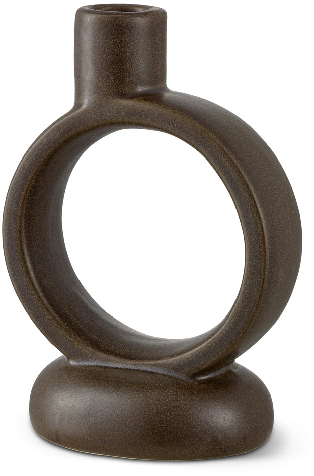 Cirque - Ljusstake, H16,2 L11 B7,2 cm - Brun