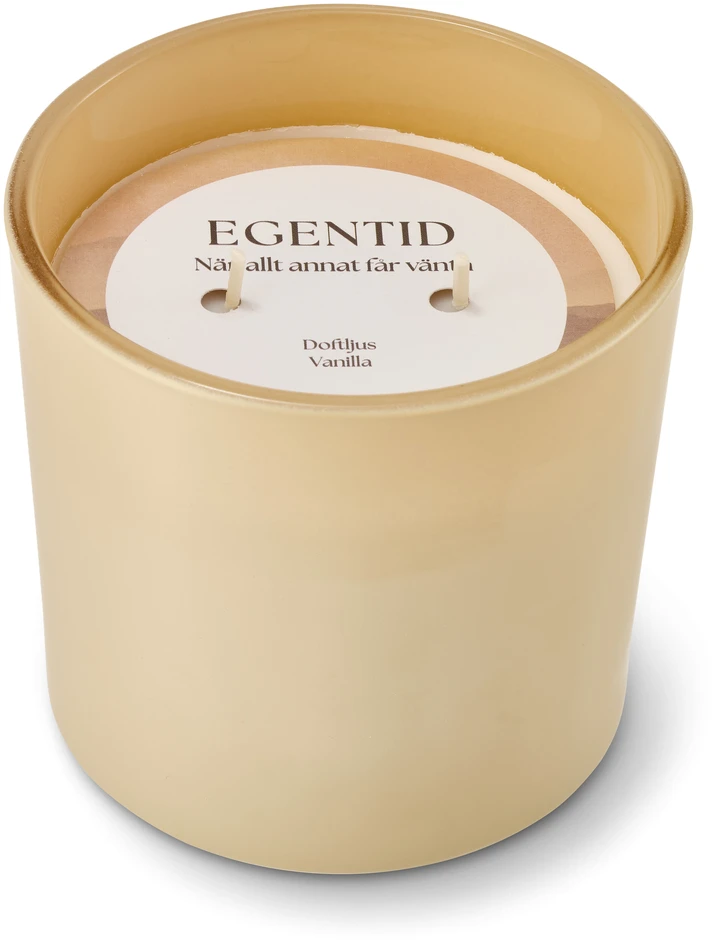 Budskap - Doftljus, Vanilla, brinntid 35 h, 300 gr - Beige