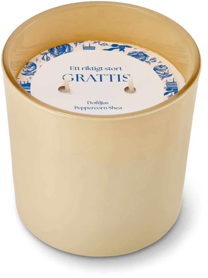 Budskap - Doftljus, Peppercorn Shea, brinntid 35 h, 300 gr - Flerfärgad