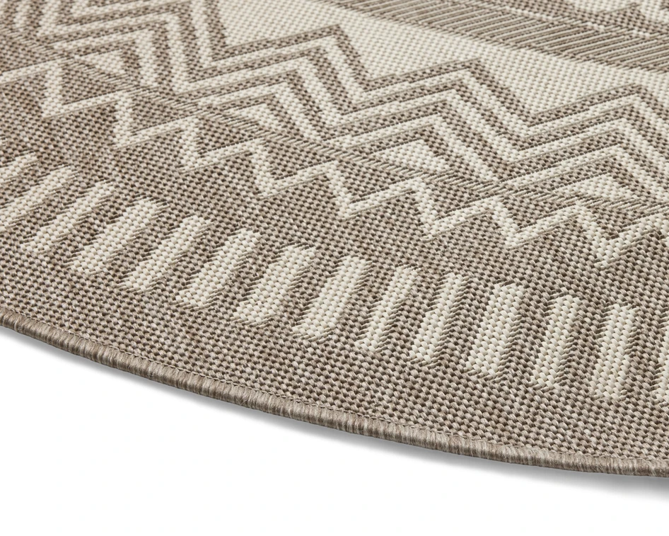 Enerum - Flatvävd matta, inom-/utomhus, Ø240 cm - Beige