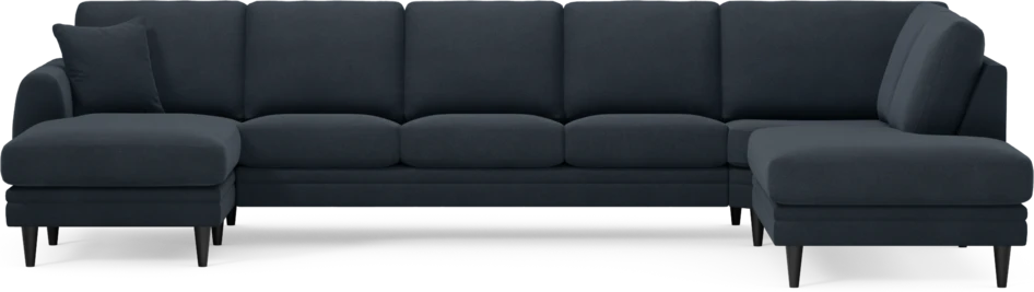 Eden - 3-sits soffa med schäslong vänster och divan höger - Blå