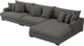 Rossi - 4-sits soffa med schäslong XL höger - Grå