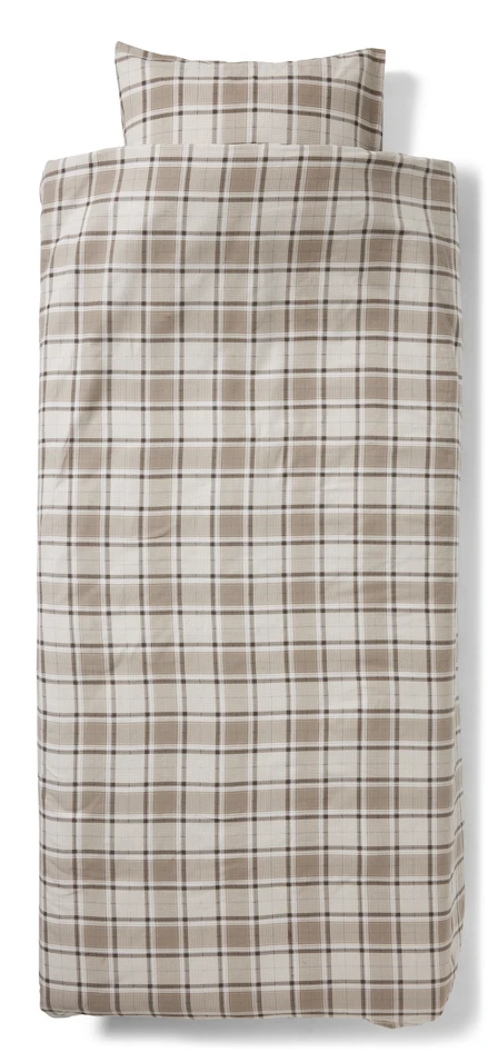 Ditte - Påslakanset i bomullsflanell - Beige