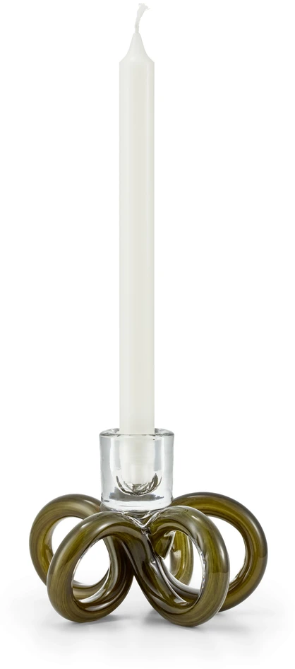 Vira - Ljusstake, H 11 Ø 16,5 cm - Grön