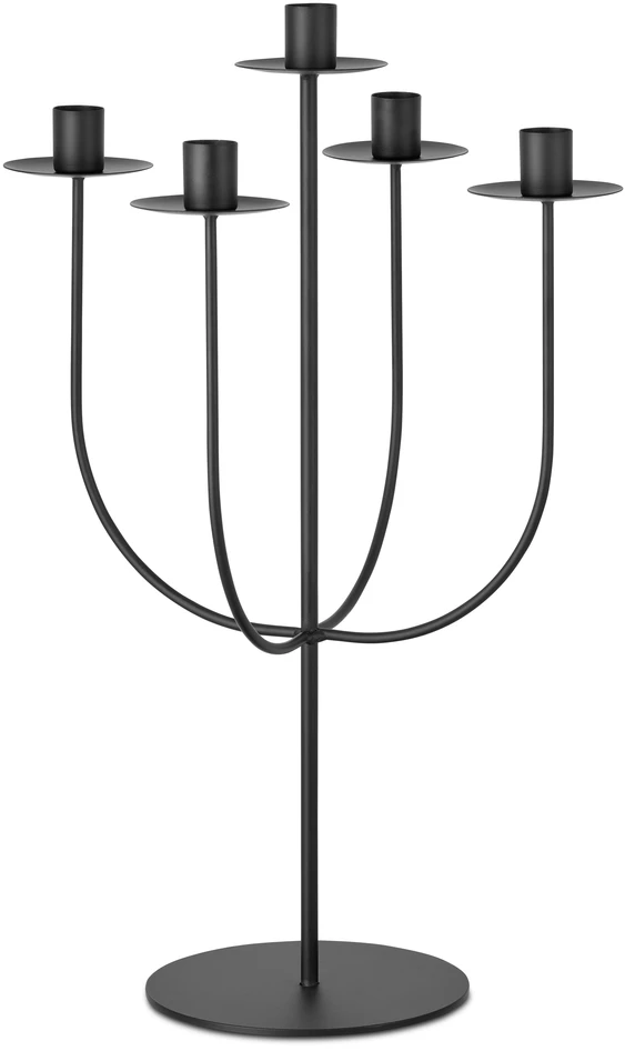 Salvia - Ljusstake, H45 Ø29 cm - Svart
