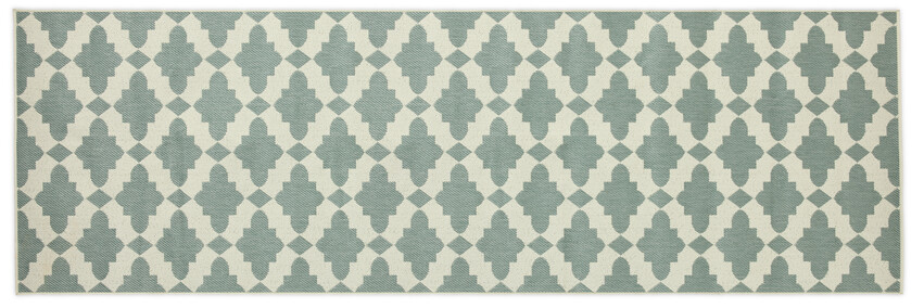 Nikita - Flatvävd matta, inom-/utomhus, 80x250 cm - Blå