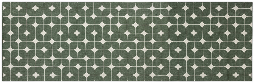 Juliette - Flatvävd matta, inom-/utomhus, 80x250 cm - Grön