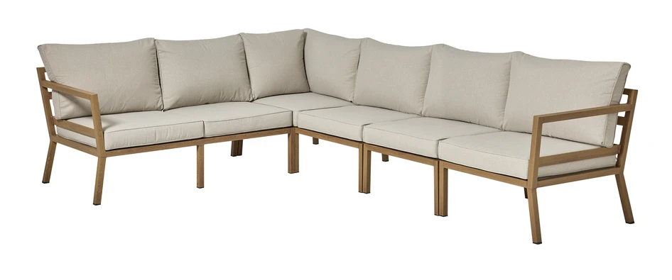Maxime - Utesoffa med 1 extra mittdel - Brun