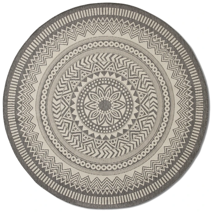 Enerum, Flatvävd matta, inom-/utomhus, Ø 240 cm
