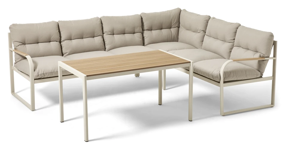 Freestyle - Utesoffa med bord L 120 cm - Beige