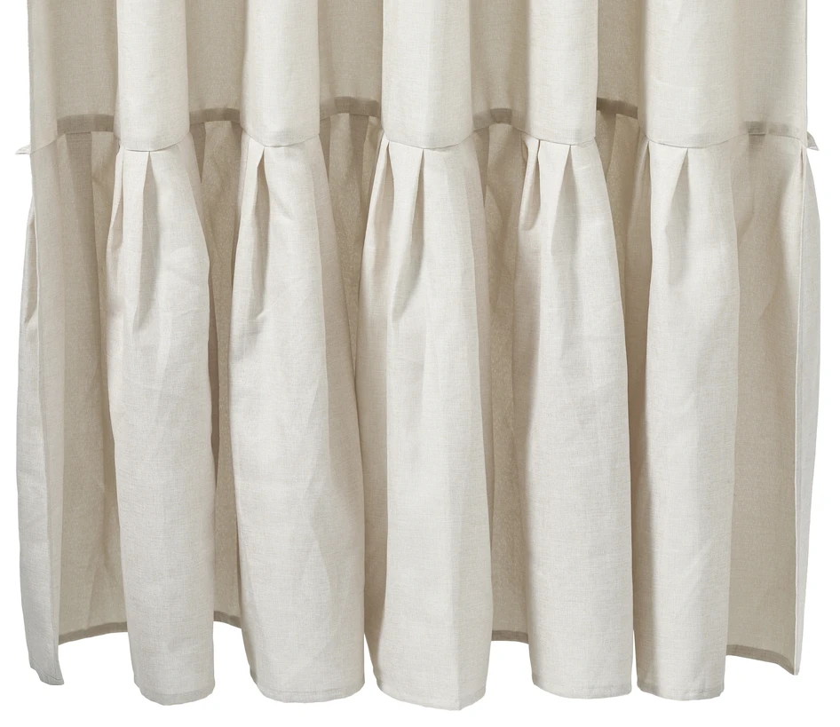 Leonie - Duschdraperi med volang - Beige