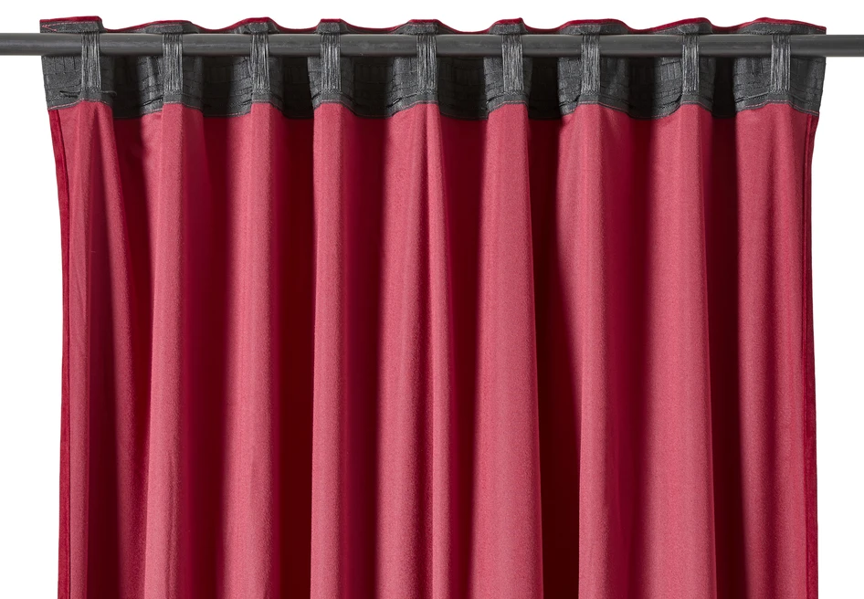 Gabrielle  - Gardin, 2-pack, 135x250 cm - Röd