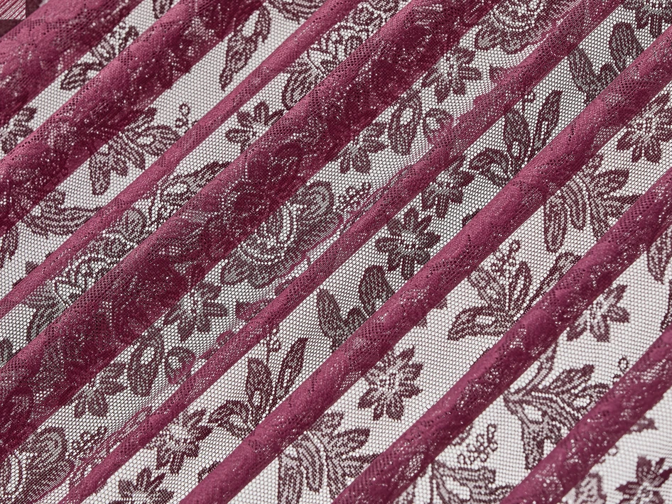 Lace - Gardin, 140x250 cm, 2-pack - Röd