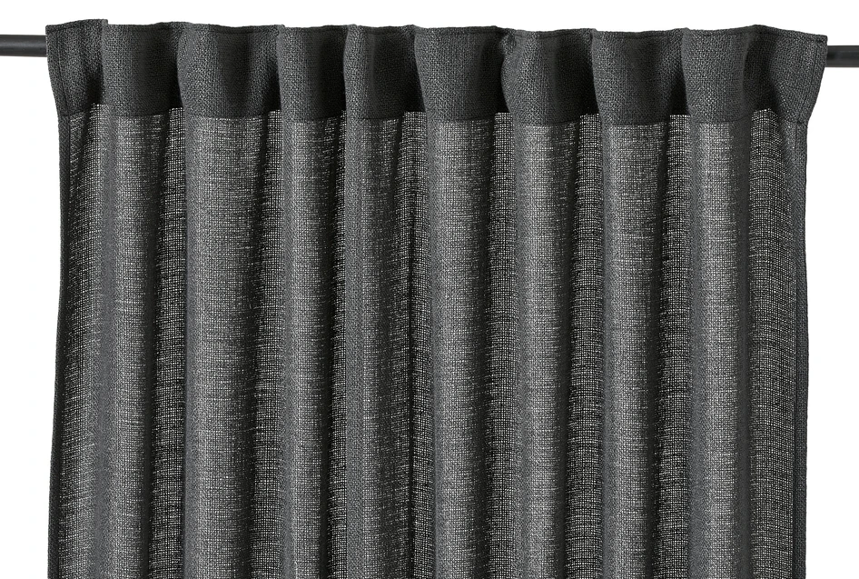 Lina - Gardin, 2-pack, 140x250 cm - Svart