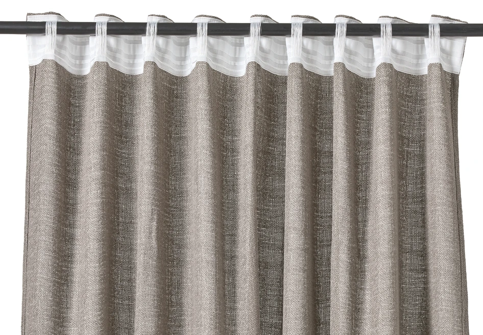 Lina - Gardin, 2-pack, 140x250 cm - Brun