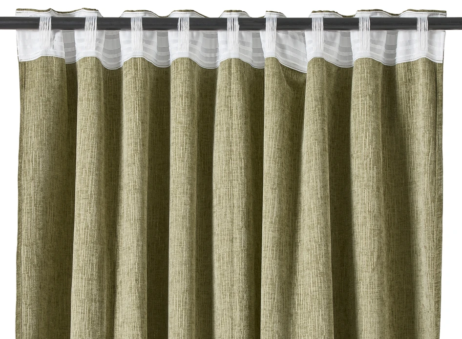 Carla - Gardin, 2-pack, 140x300 cm - Grön