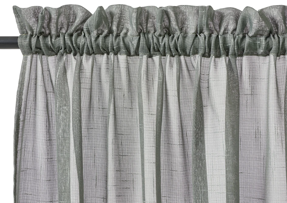 Cecilia - Gardin, 2-pack, 135x250 cm - Grön
