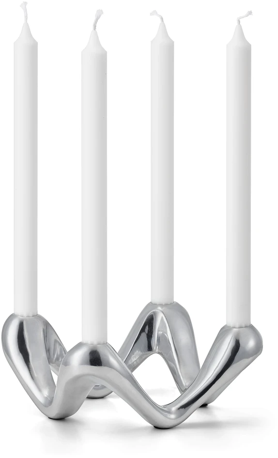 Arden - Ljusstake, H 8,5 L24,5 B24 cm - Grå