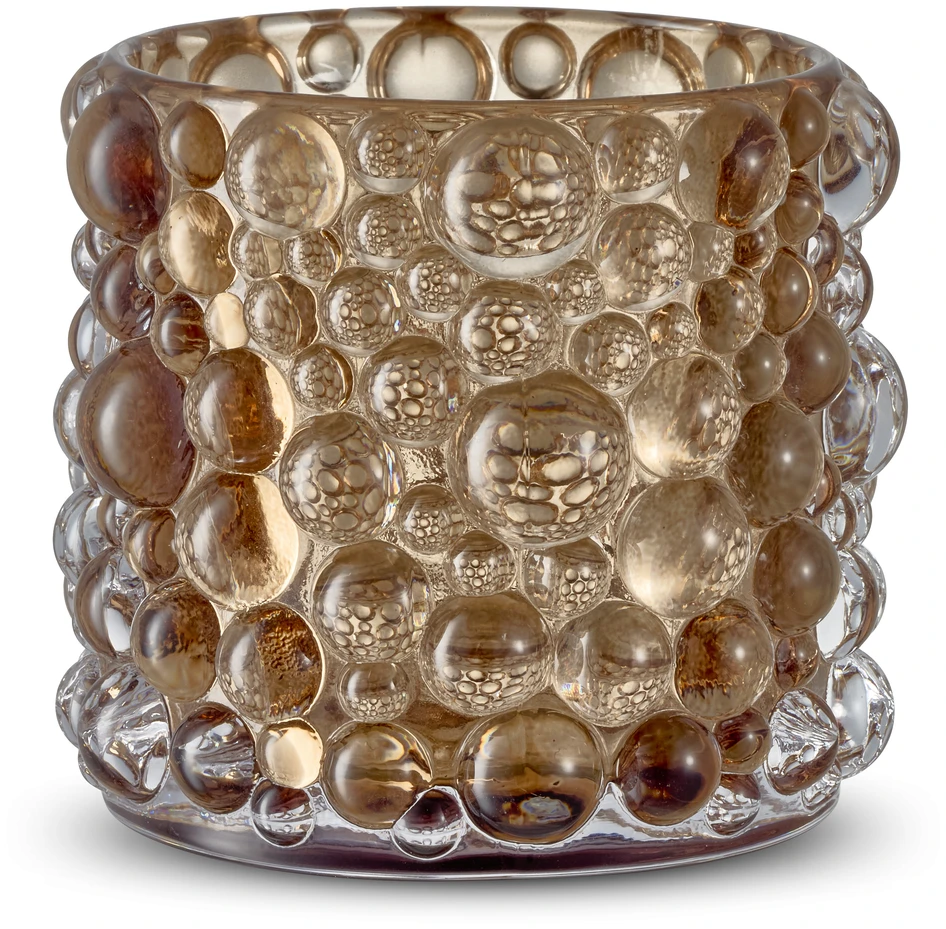 Bubble - Ljuslykta, H8 Ø9 cm - Brun