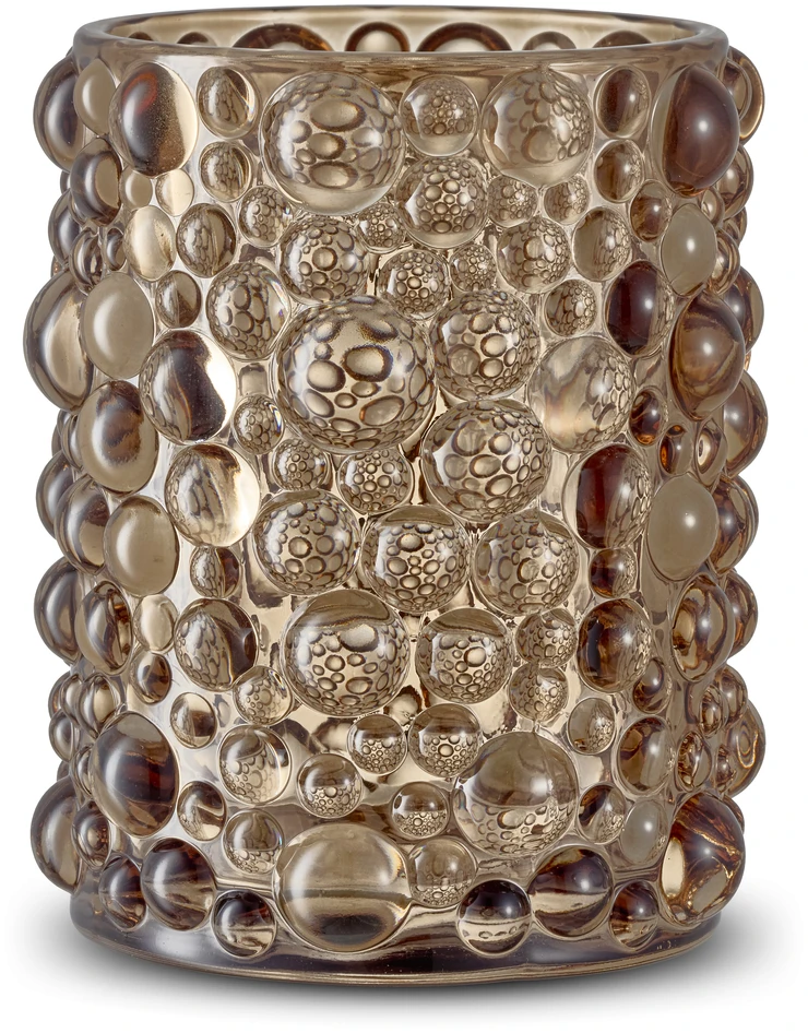 Bubble - Ljuslykta, H12 Ø10 cm - Brun