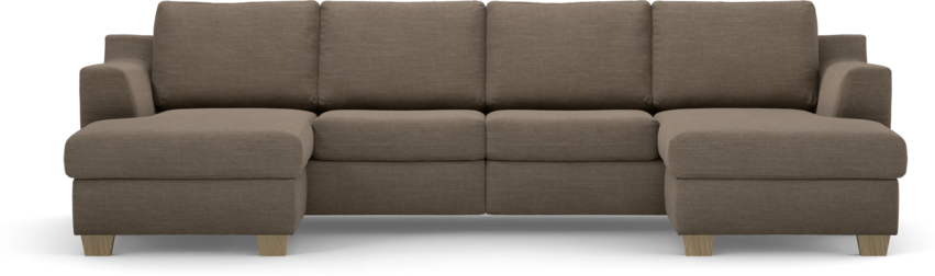 Friday - 2-sits soffa med två schäslonger - Brun