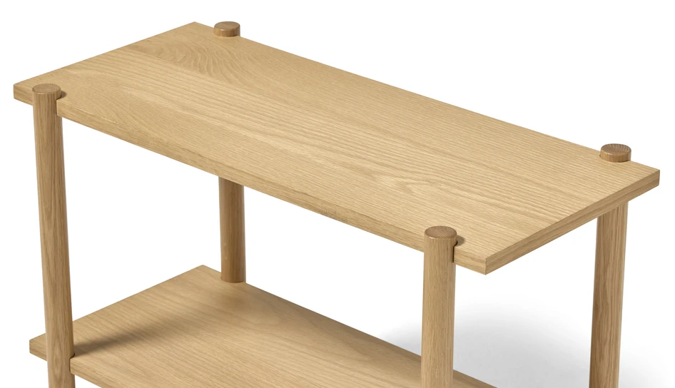Sigrun - Hylla med 2 hyllplan, 70x33,5x50 cm  - Beige